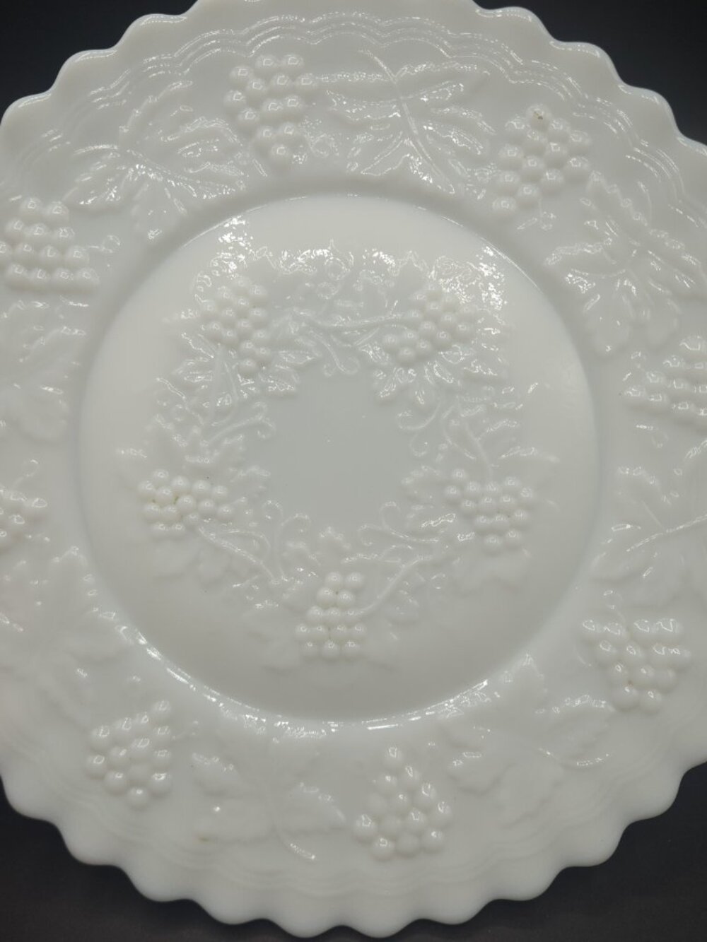 Imperial Glass Vintage Pattern – Embossed Grape Design In Milk Glass